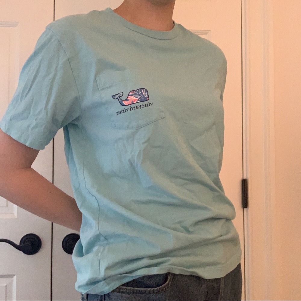 Vineyard Vines teal shirtsleeve t-shirt